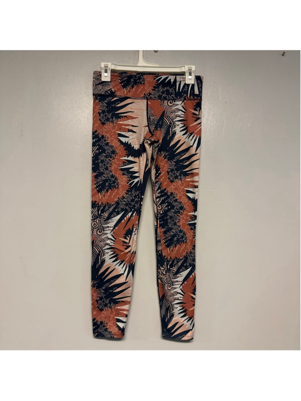 JoyLab Navy Rust Patterned Leggings High-Rise Women’s Small athleisure